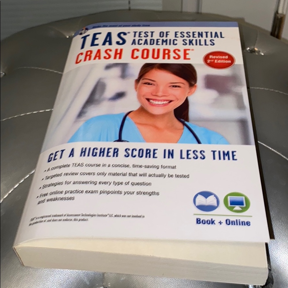 TEAS test book and online